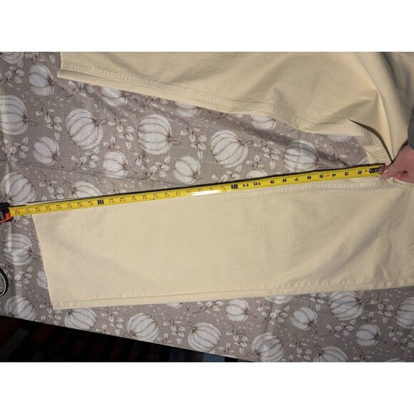 OAT New York Women’s Wide Leg Khakis Size 4 31” Inseam work boho Tan pants - Picture 9 of 13